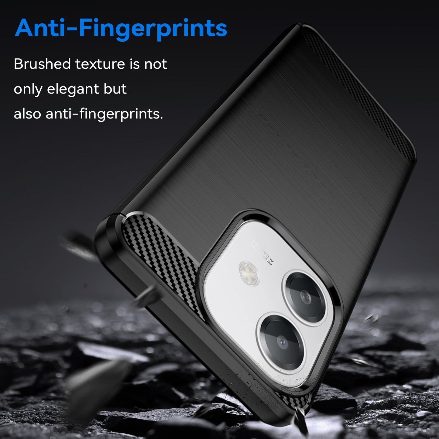 Oppo A40 4G Carbon Fibre Case [Black]