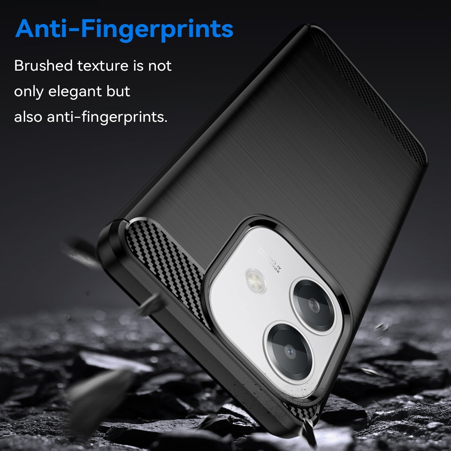Oppo A40 4G Carbon Fibre Case [Black]