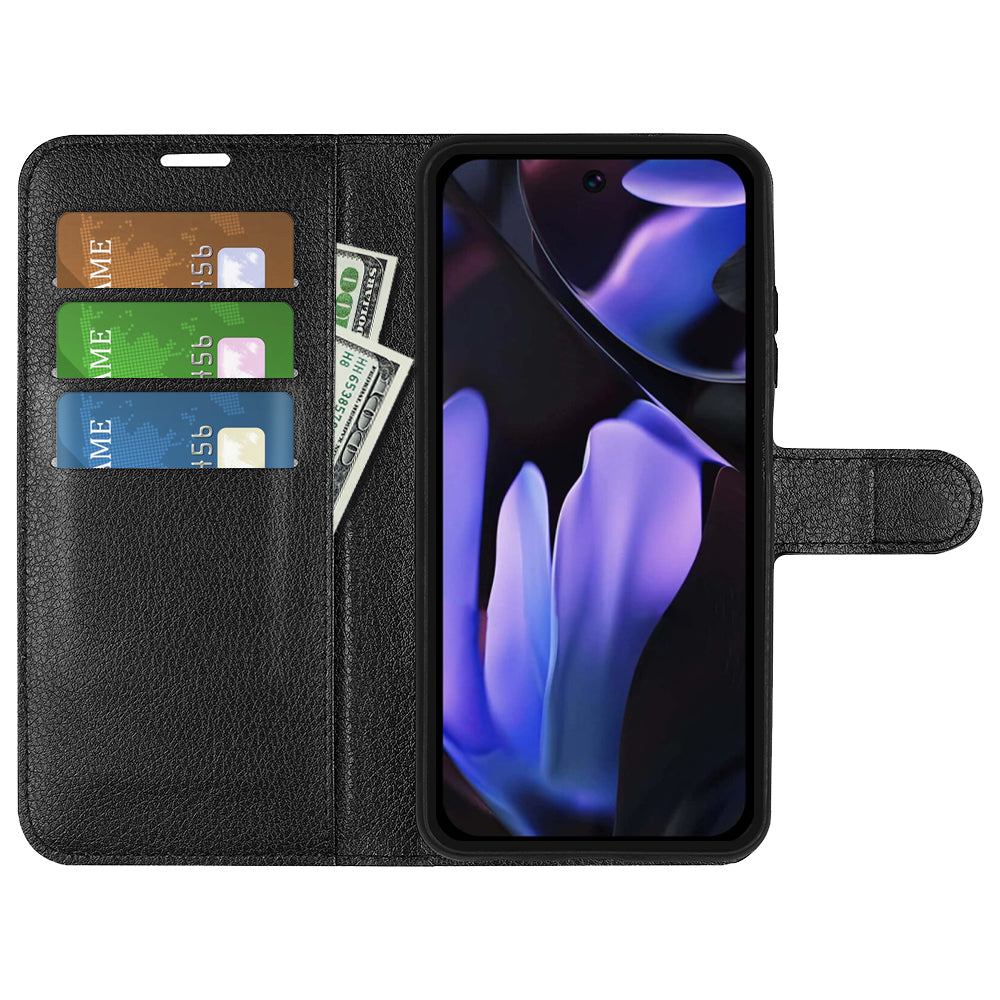 Google Pixel 9a Pu Wallet Case [Black]