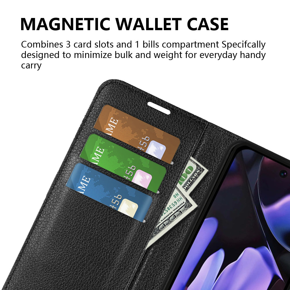 Google Pixel 9a Pu Wallet Case [Black]