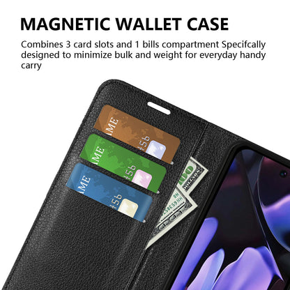 Google Pixel 9a Pu Wallet Case [Black]