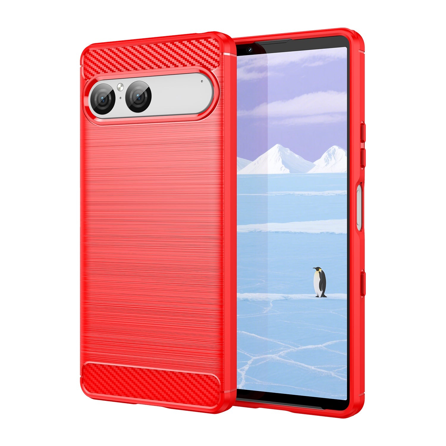Sony Xperia 10 Vii Carbon Fibre Case [Red]
