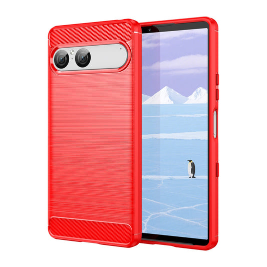 Sony Xperia 10 Vii Carbon Fibre Case [Red]