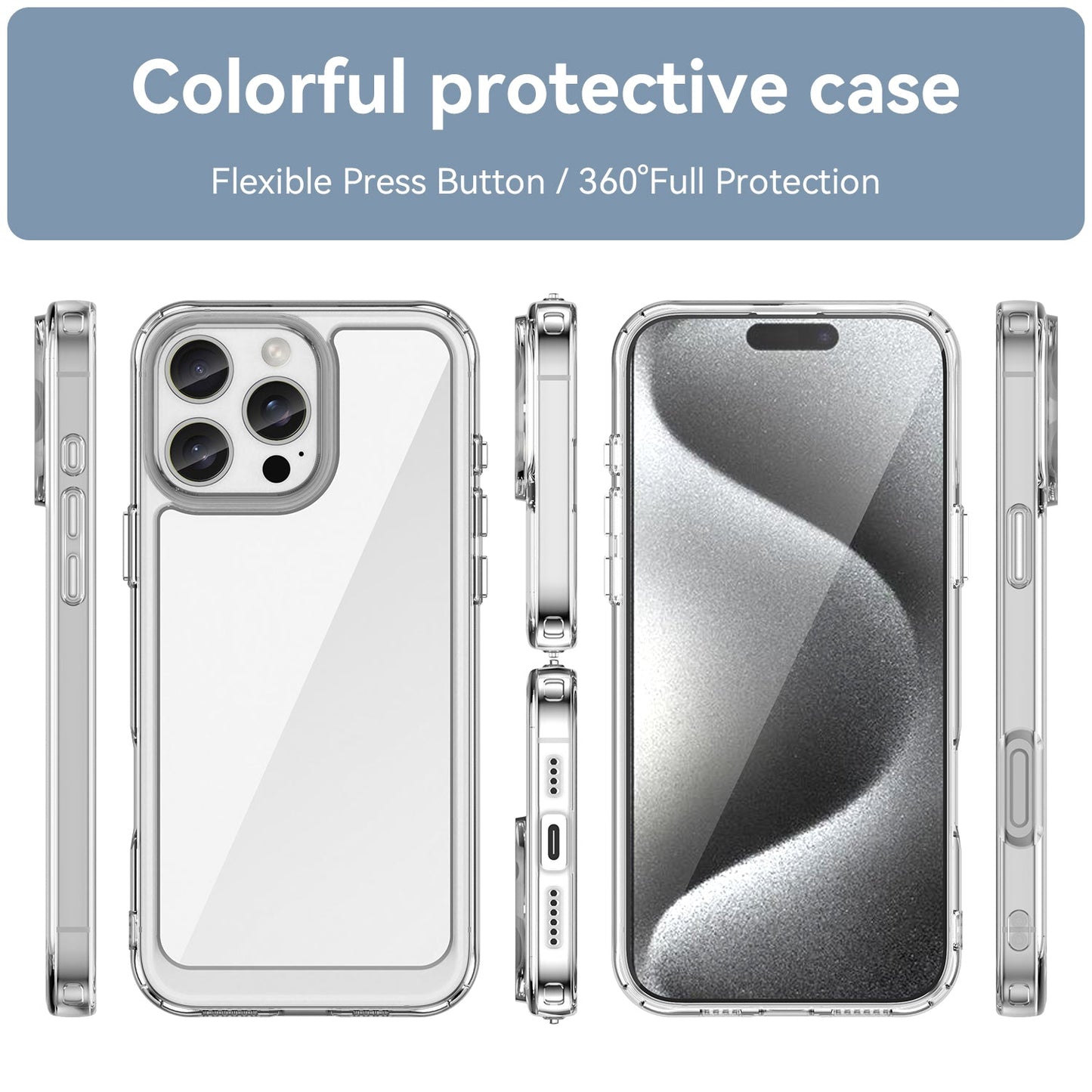 Iphone 16 Pro Max Soft Gel Case [Clear]