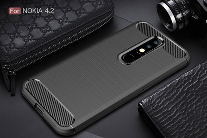 Nokia 4.2 Carbon Fibre Case [Black]