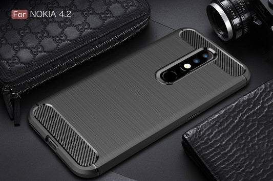 Nokia 4.2 Carbon Fibre Case [Black]