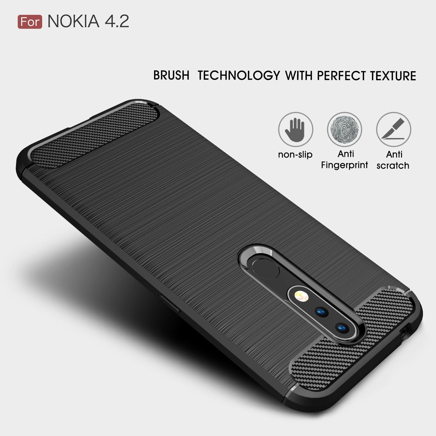 Nokia 4.2 Carbon Fibre Case [Black]