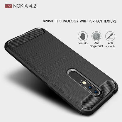 Nokia 4.2 Carbon Fibre Case [Black]