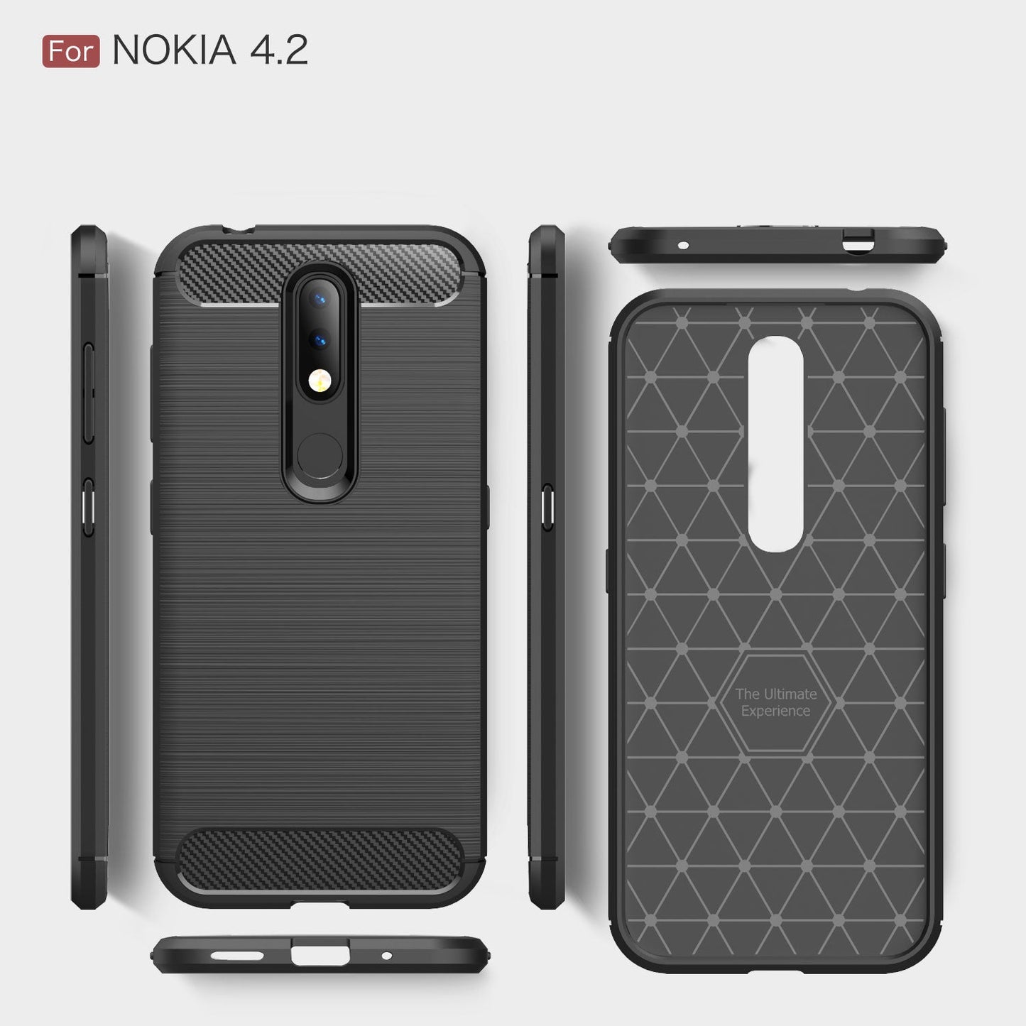 Nokia 4.2 Carbon Fibre Case [Black]