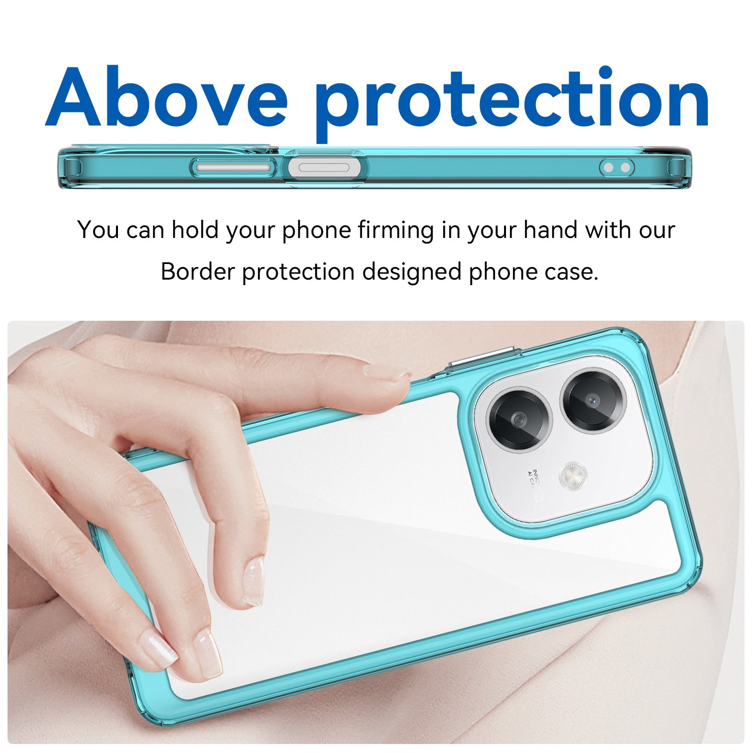 Oppo A60 5G Soft Gel Bumper Case [Clear Blue]
