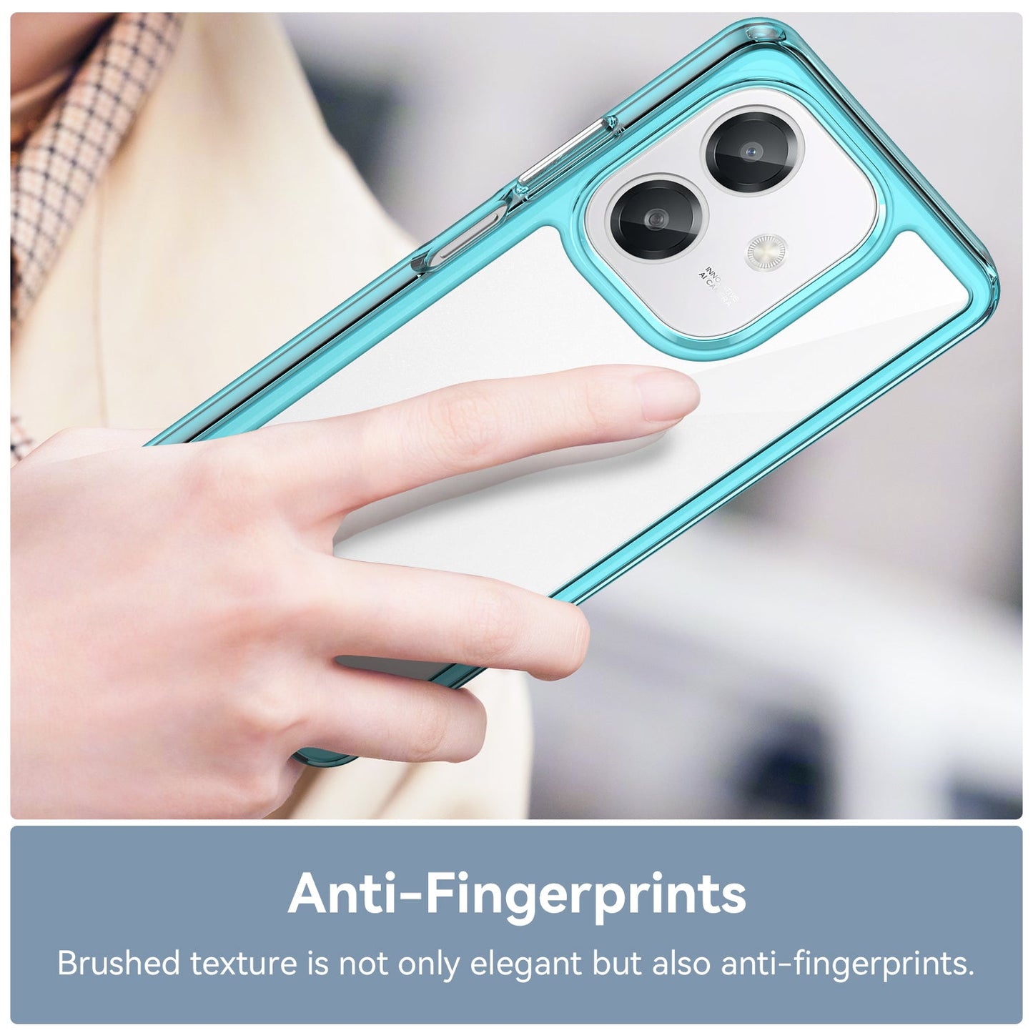 Oppo A60 5G Soft Gel Bumper Case [Clear Blue]