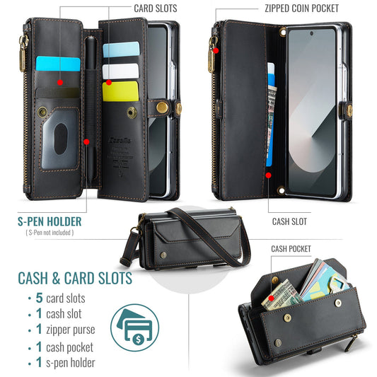 Samsung Galaxy Z Fold 6 Crossbody Wallet [Black]
