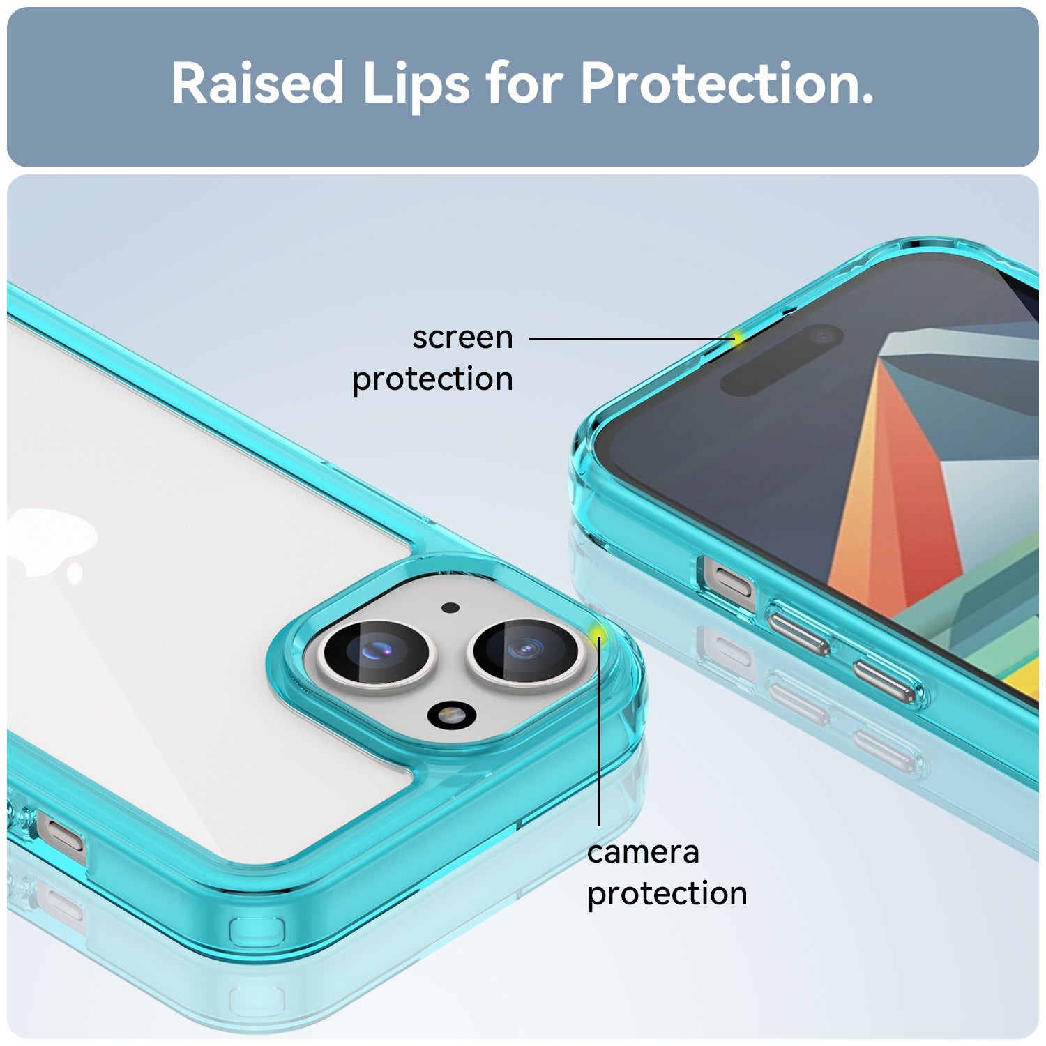 Iphone 15 Soft Gel Case [Clear Blue]