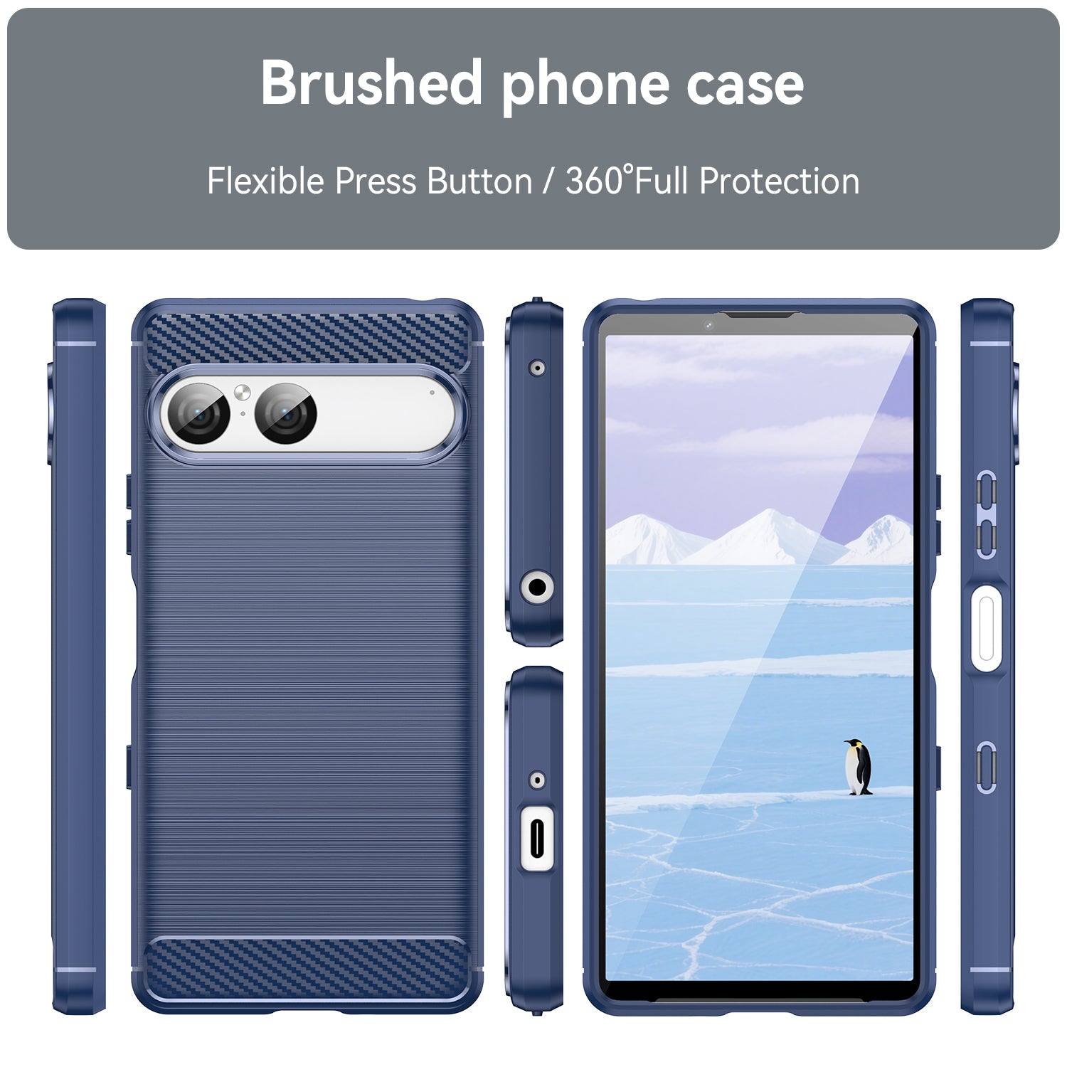 Sony Xperia 10 Vii Carbon Fibre Case [Navy]