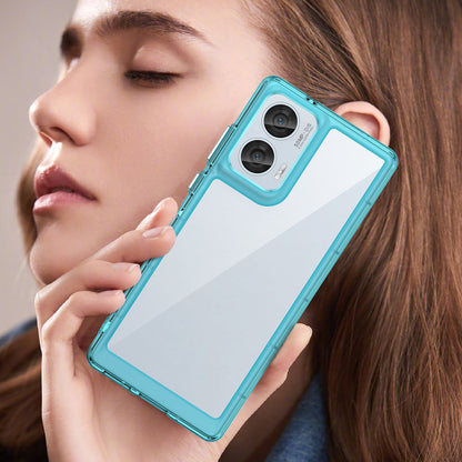 Moto Edge 50 Fusion Soft Gel Bumper Case [Clear Blue]