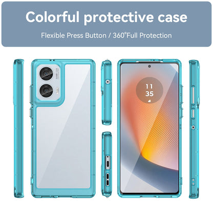 Moto Edge 50 Fusion Soft Gel Bumper Case [Clear Blue]