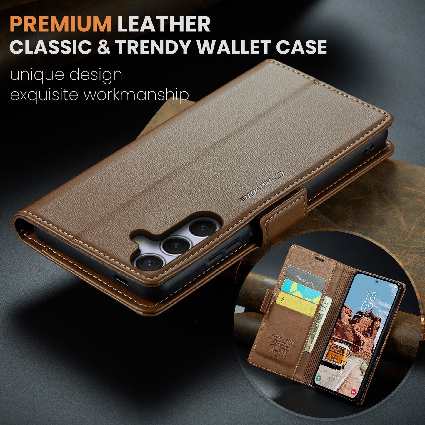 Galaxy S25 Pu Wallet Case [Brown]