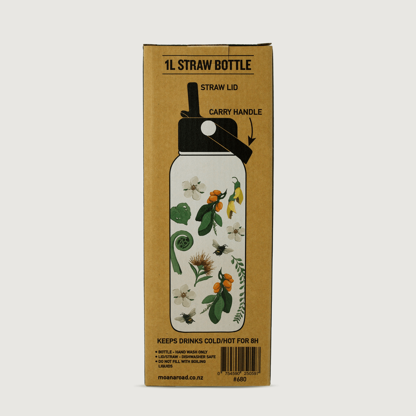 Moana Road Drink Bottle [ Native Flora 1L - 680]