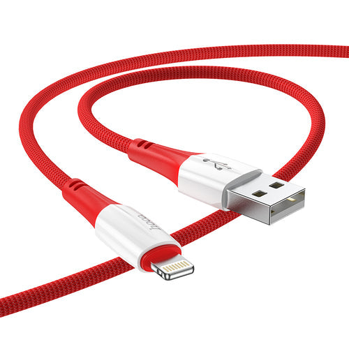 Fast Charging Nylon Braided USB Cable (X70) [Lightning - Red]