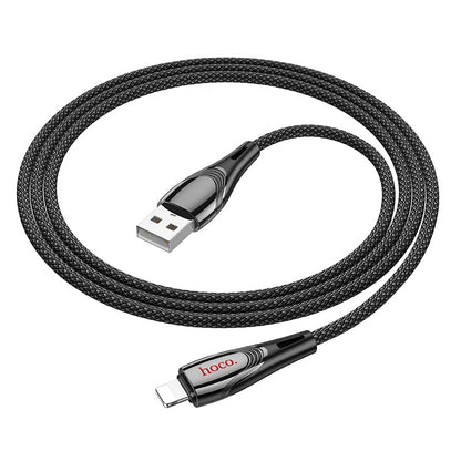 Hoco Nylon Braided Metallic USB Cable - Lightning (U133)
