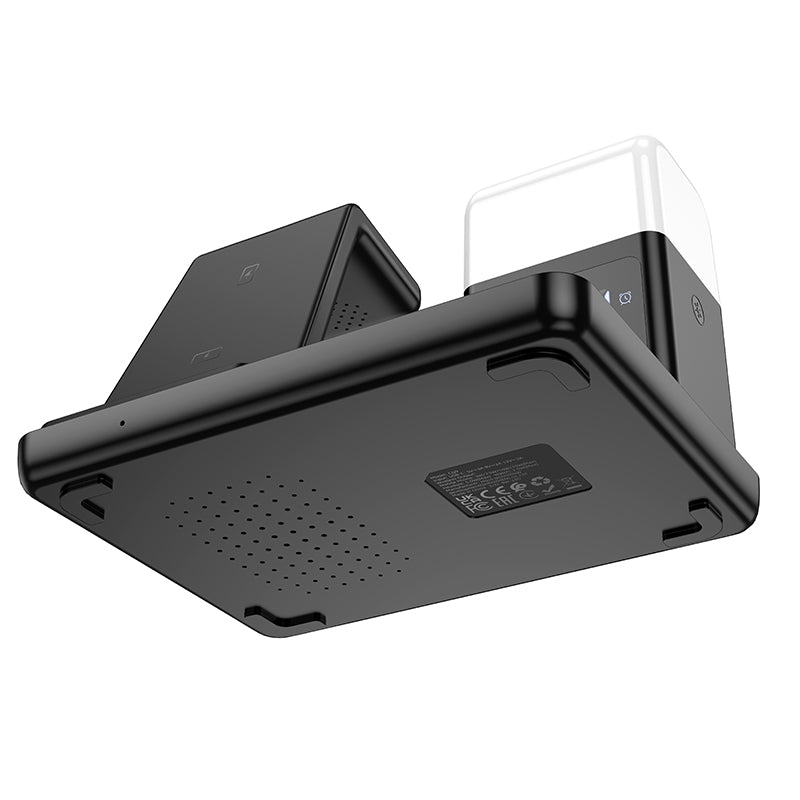 Hoco 15W 3-In-1 Wireless Fast Charger With Night Lamp (Cq9) Black