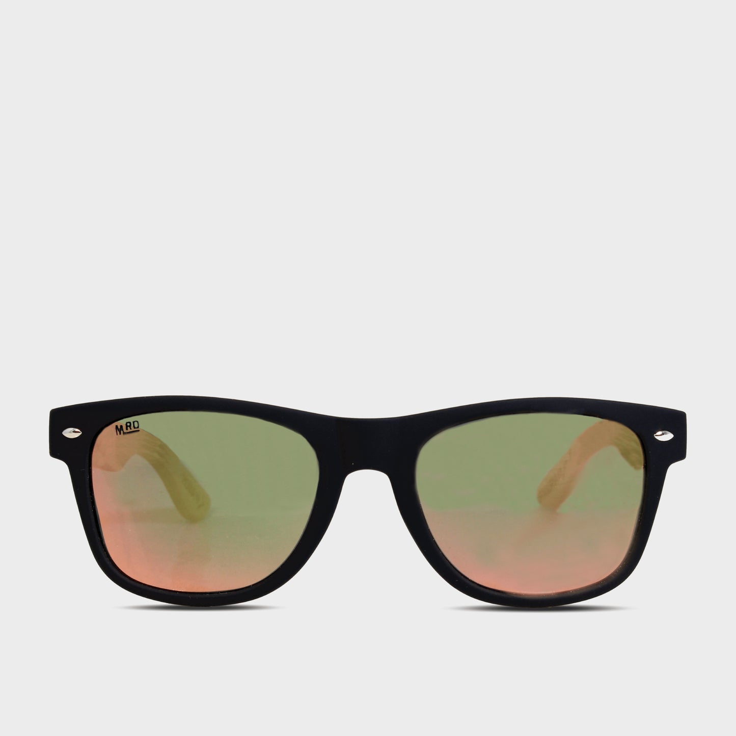 Moana Road 50/50s Sunglasses [Pink Refl Lens w/ Wood Arms - 3003]