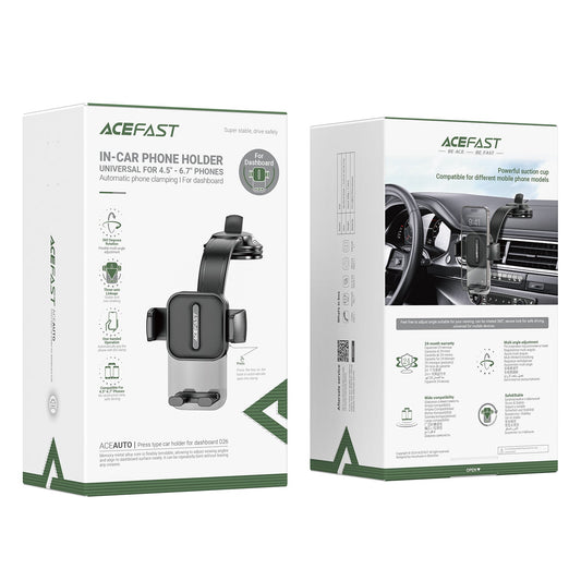 Acefast One Click Locking Dashboard Phone Holder w/ Powerful Suction (D26)