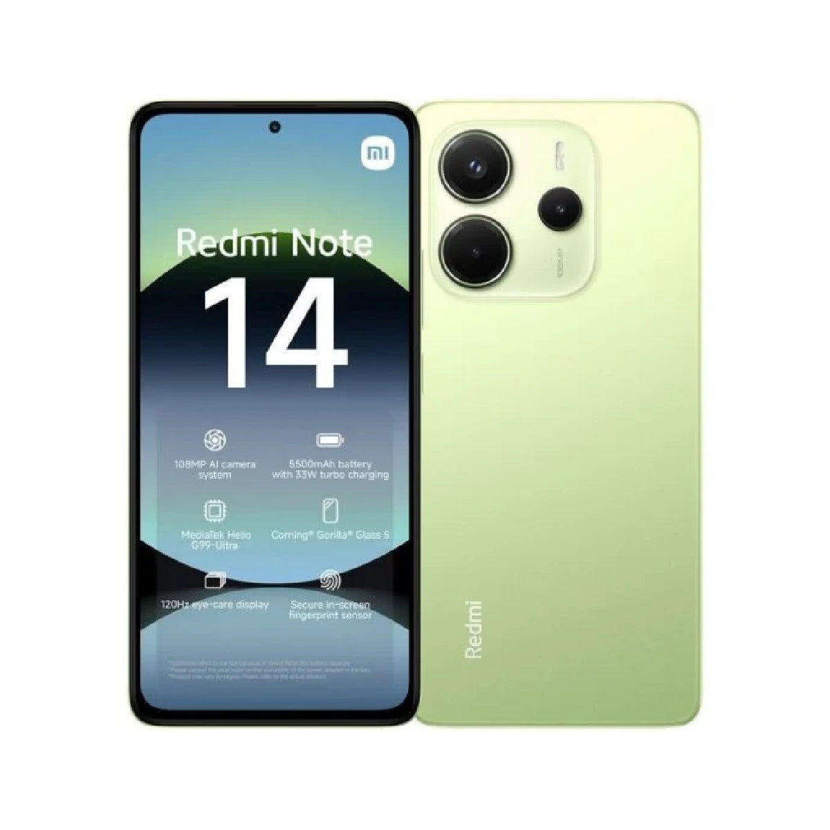 Xiaomi Redmi Note 14 4G Mobile Phone [ 128GB / 6GB RAM - Lime Green ]