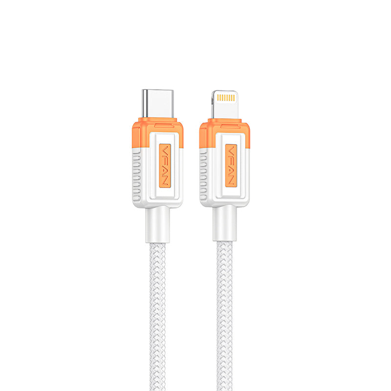 Vipfan Rugged Style Fast Charge and Sync Cable w/ Nylon Braided (X24) [ Lightning to USB-C]