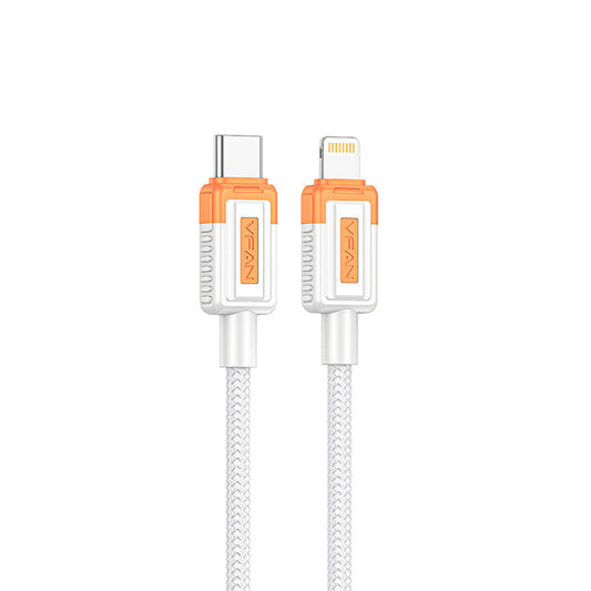 Vipfan Rugged Style Fast Charge and Sync Cable w/ Nylon Braided (X24) [ Lightning to USB-C]