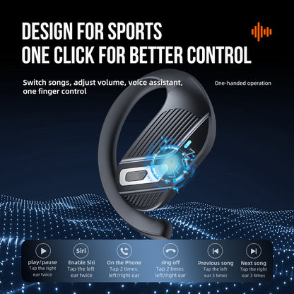 Vipfan Ows Earphone W/ Ear Hook, Innovative Style (T12) Black