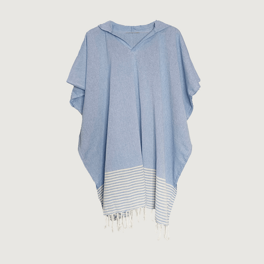 Moana Road Turkish Towel Hoodie [ Blue - 5316]