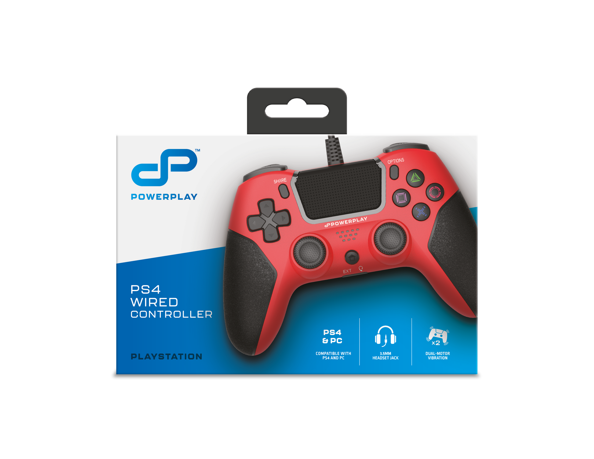 PowerPlay PS4 Wired Controller (Red)