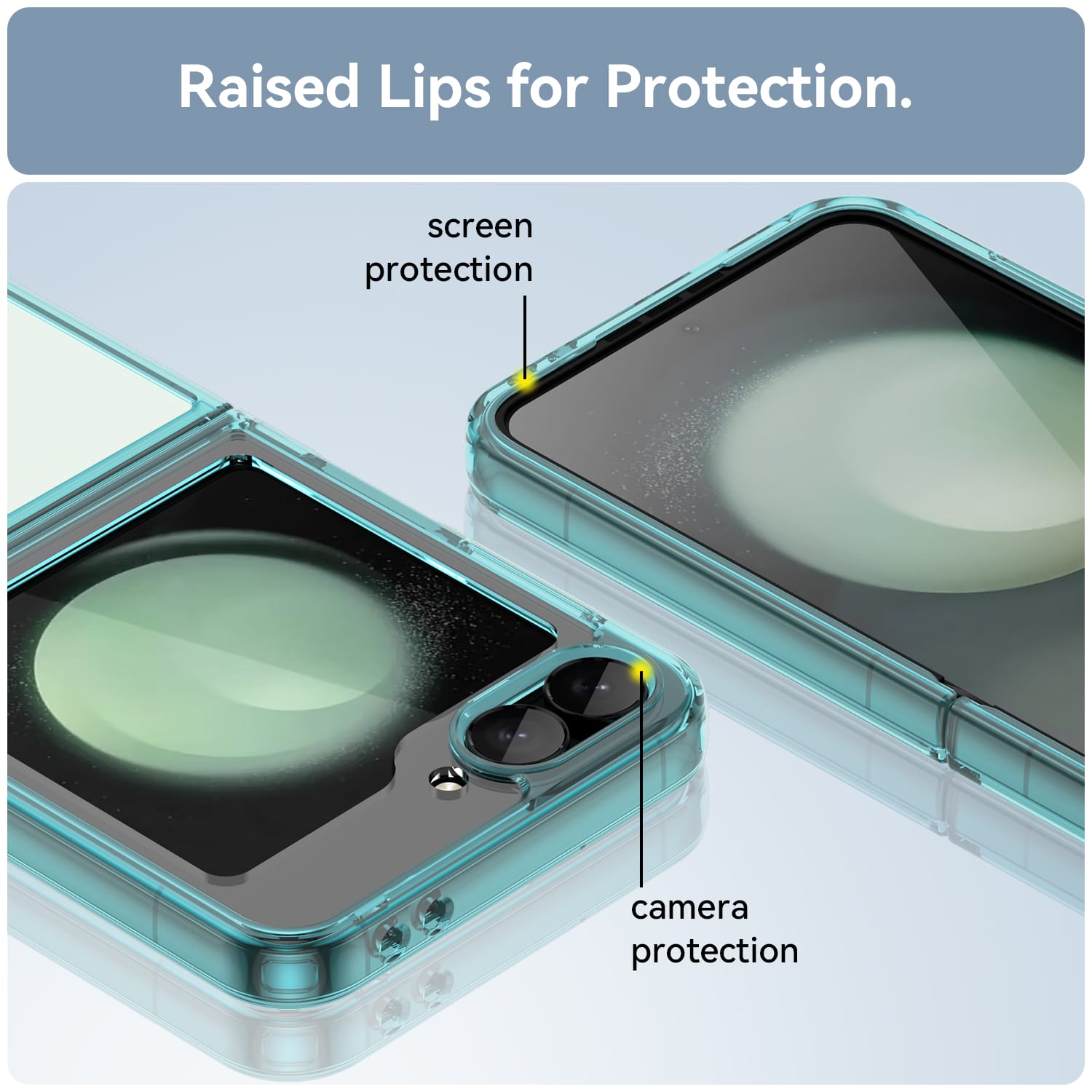 Samsung Galaxy Z Flip 7 Fe Soft Gel Case [Clear Blue]