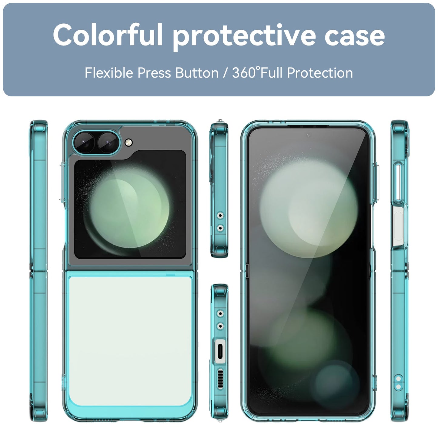 Samsung Galaxy Z Flip 7 Fe Soft Gel Case [Clear Blue]