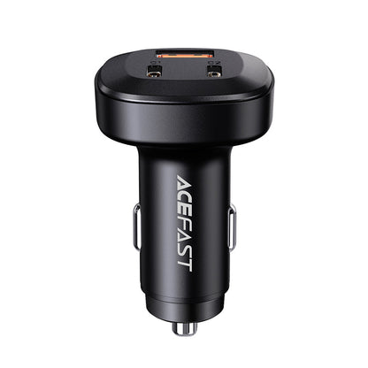 Acefast 66W 3-Port Super Fast Car Charger w/ 2 x USB-C + UAB-A, Zinc Alloy Body (B3)