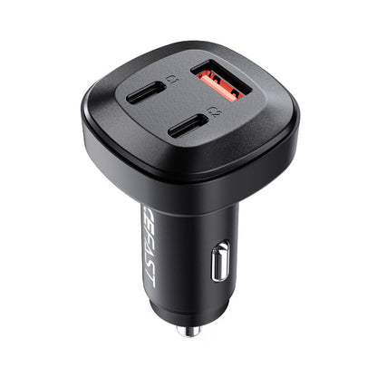 Acefast 66W 3-Port Super Fast Car Charger w/ 2 x USB-C + UAB-A, Zinc Alloy Body (B3)