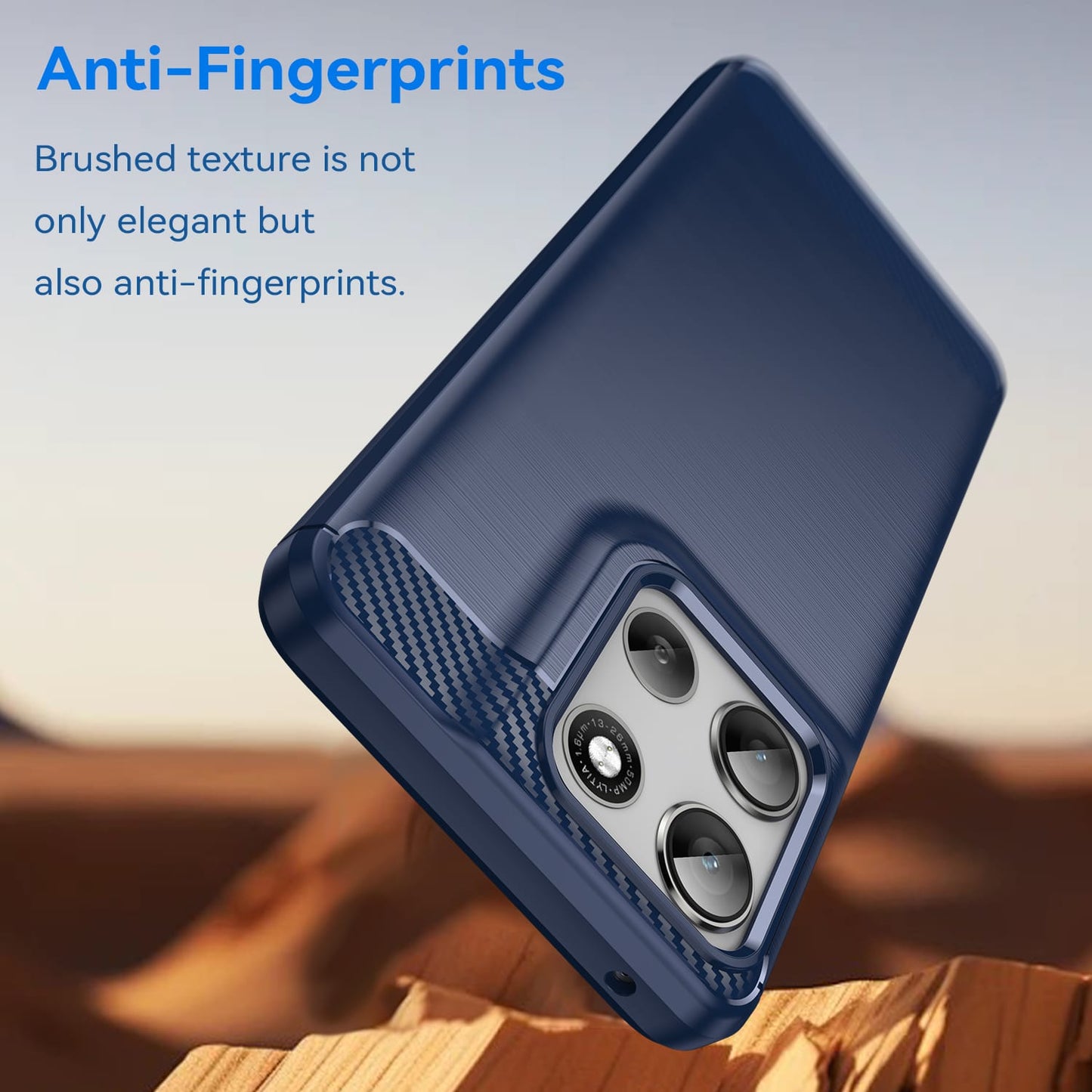 Moto G56 Carbon Fibre Case [Navy]