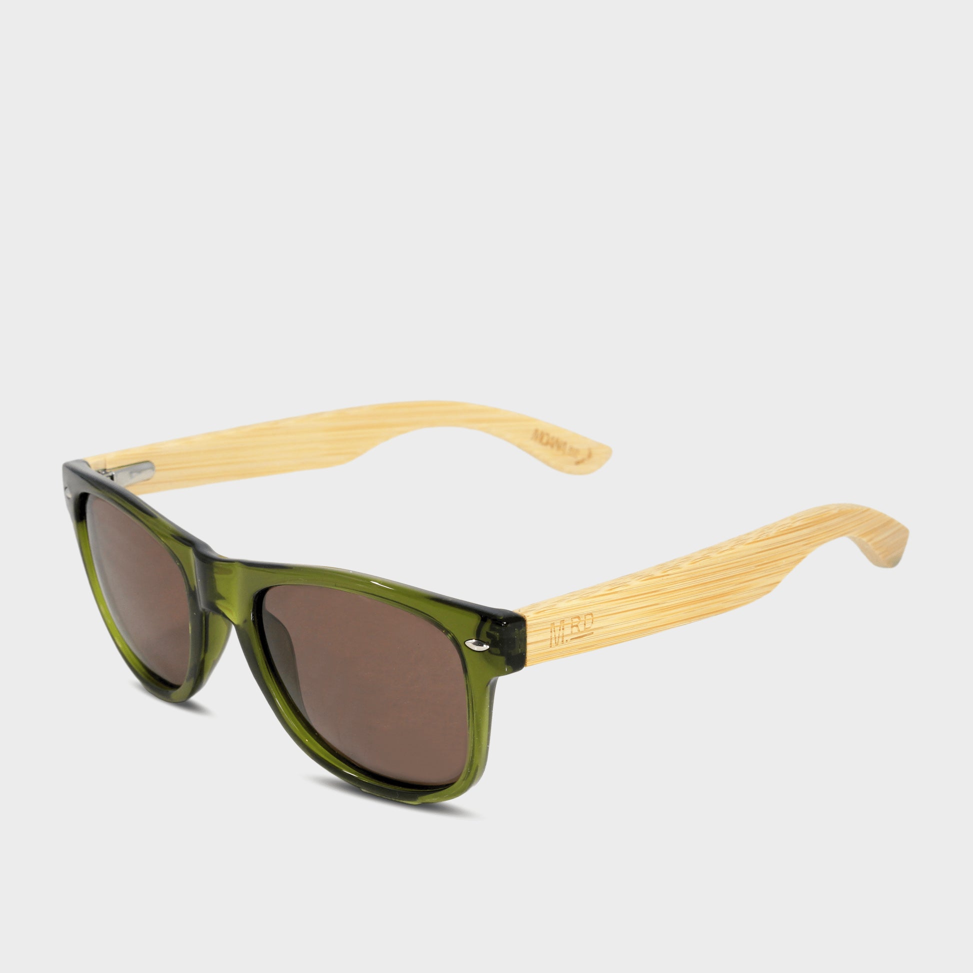 Moana Road 50/50s Sunglasses [Olive Green W/ Wood Arms - 3004]
