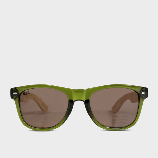 Moana Road 50/50s Sunglasses [Olive Green W/ Wood Arms - 3004]