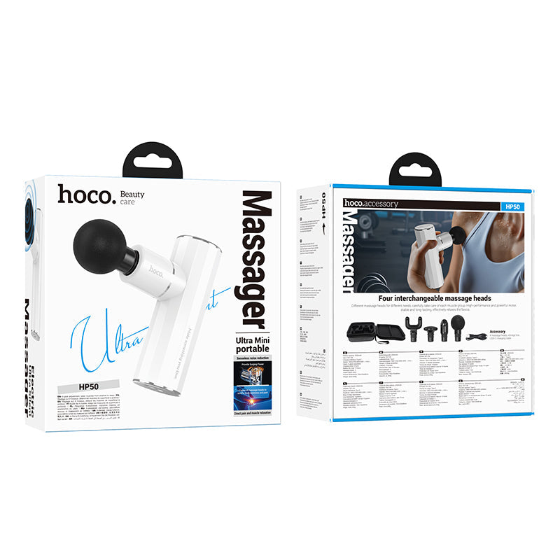 Premium Mini Portable Muscle Massage Gun (HP50) [White]