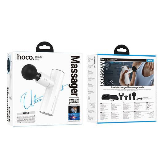 Premium Mini Portable Muscle Massage Gun (HP50) [White]