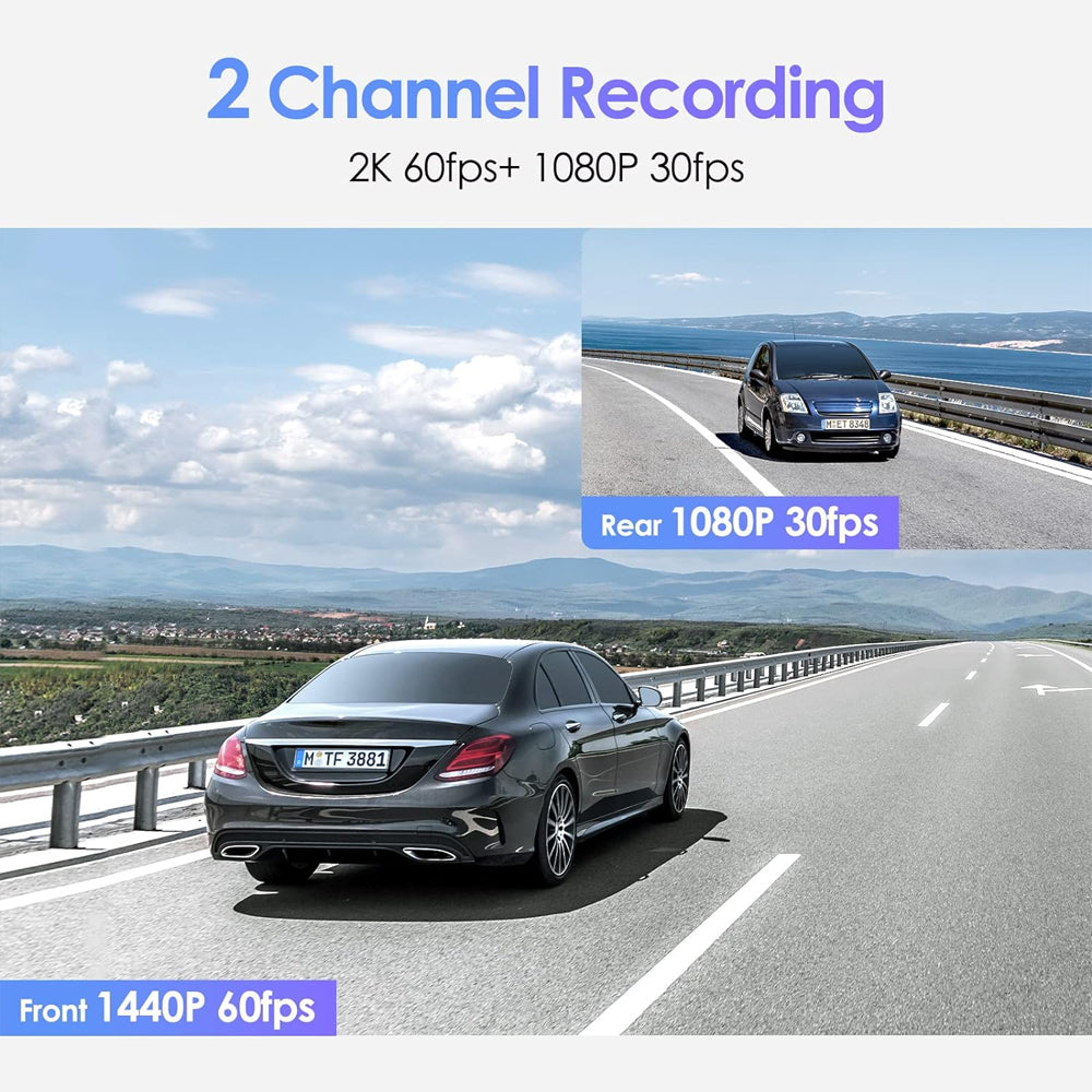 Viofo Dashcam 2K A129 Plus Duo Camera Wifi + Gps