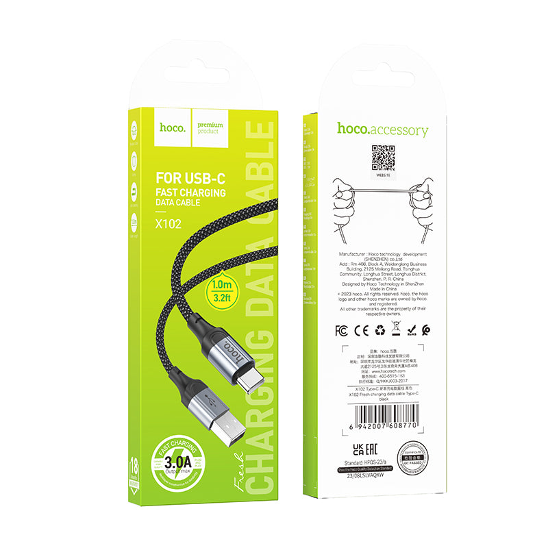Fast Charging Nylon Braided USB Cable (X102) [Type C]