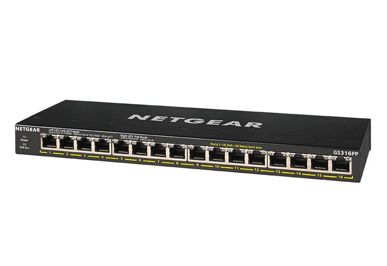 Netgear 16-Port Gigabit Ethernet Unmanaged Poe+ Switch With Flexpoe 183W(Gs316Pp)